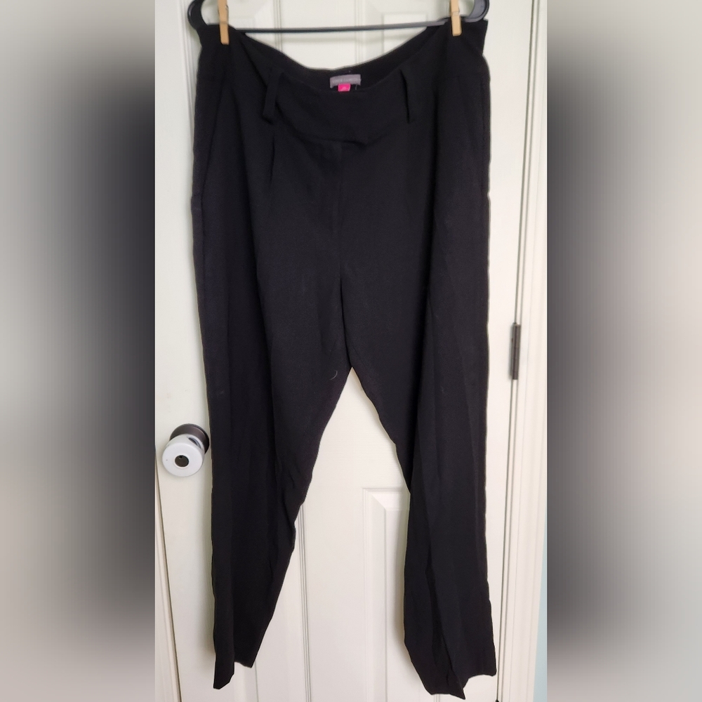 Vince Camuto Black Straight Leg Dress Pants, Size 14 Office Capsule Wardrobe
